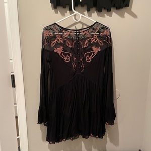 Free People Long Sleeve Beaded Dress